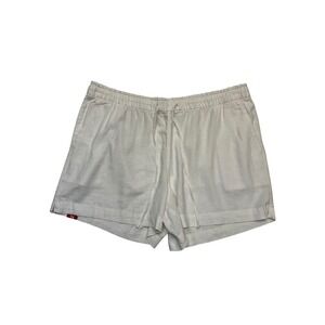 Gap White Linen Blend Pull On Elastic Waist Comfy Coastal Shorts NWT Size XL